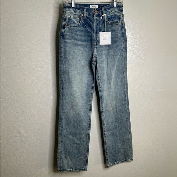 pistola Pistola 100% Cotton Cassie Ultra High Rise Straight Leg Jean in Bramble - Cotton