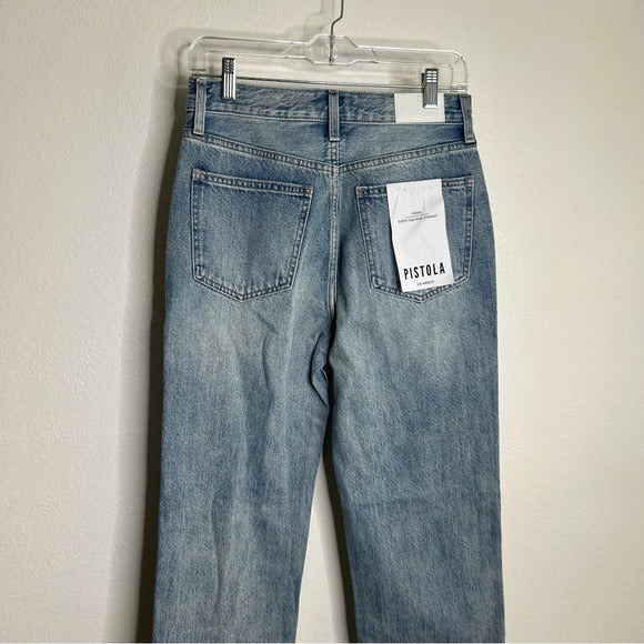 pistola Pistola 100% Cotton Cassie Ultra High Rise Straight Leg Jean in Bramble - Cotton