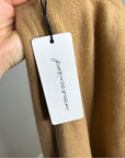 Unsubscribed 100% Cashmere Tan Wide Leg Flare Sweater Pant