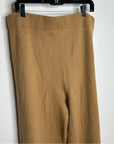Unsubscribed 100% Cashmere Tan Wide Leg Flare Sweater Pant