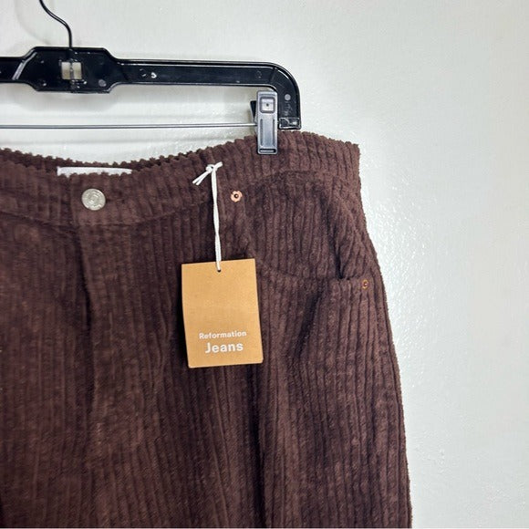 Reformation Reformation 100% Organic Cotton Preston Baggy Straight Corduroy - Cotton