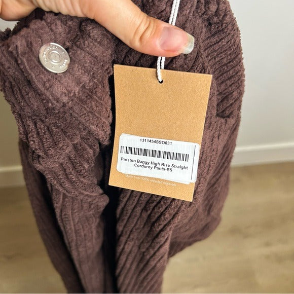 Reformation 100% Organic Cotton Preston Baggy Straight Corduroy