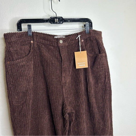 Reformation Reformation 100% Organic Cotton Preston Baggy Straight Corduroy - Cotton
