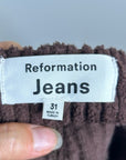 Reformation 100% Organic Cotton Preston Baggy Straight Corduroy