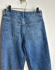Madewell 100% Cotton Denim The Curvy Darted Barrel Jean Silver Studded Detail