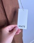 MATE The Label 100% Linen Full Length Maxi Dress in Sedona