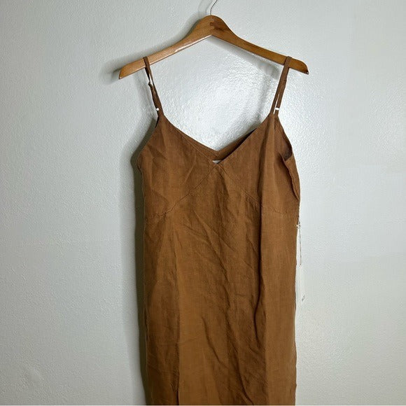 MATE the Label MATE The Label 100% Linen Full Length Maxi Dress in Sedona - Linen