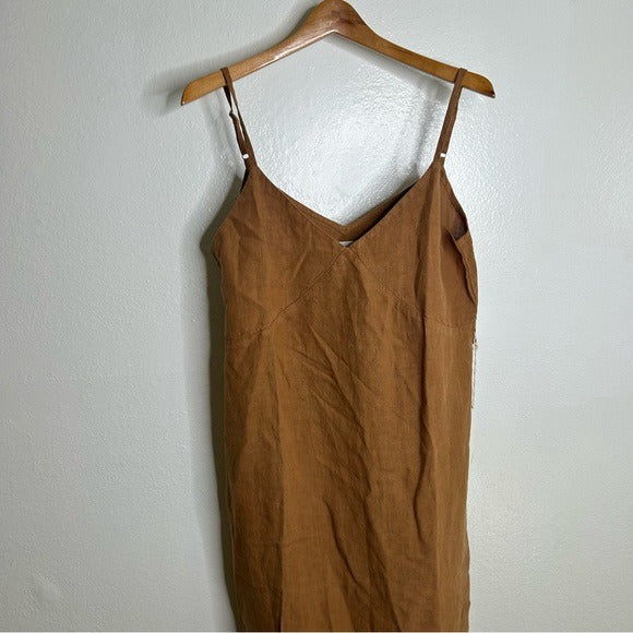 MATE the Label MATE The Label 100% Linen Full Length Maxi Dress in Sedona - Linen