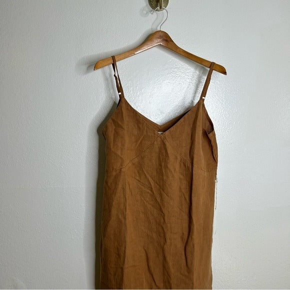 MATE the Label MATE The Label 100% Linen Full Length Maxi Dress in Sedona - Linen