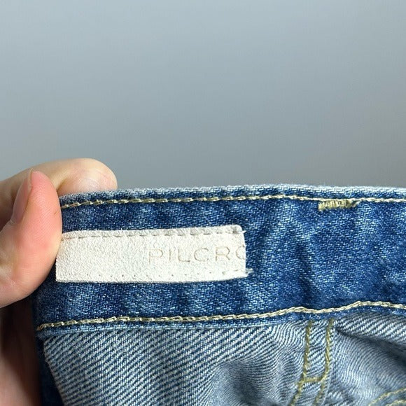 Anthropologie Pilcro 100% Cotton High Rise Straight Leg Jean