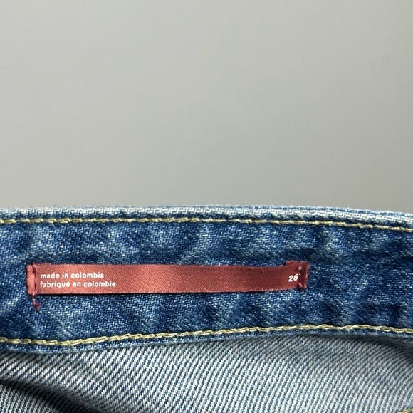 Anthropologie Pilcro 100% Cotton High Rise Straight Leg Jean