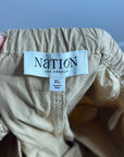 Nation LA 100% Pima Cotton Lucia Drawstring Wide Leg Pant in Toffee