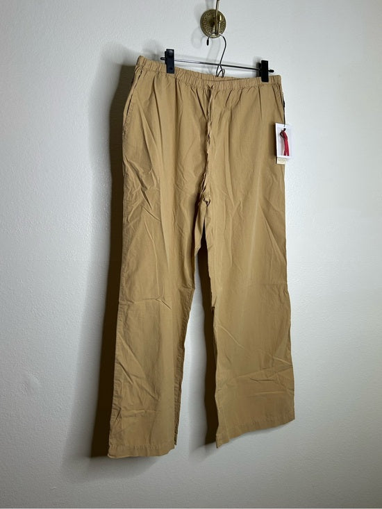Nation LA 100% Pima Cotton Lucia Drawstring Wide Leg Pant in Toffee