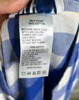 Anthropologie Whit Two 100% Cotton Tiered Blue Gingham Short Sleeve Midi Dress