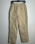 AMO 100% Cotton Tan High Waisted Straight Leg Lightweight Pull on Pant