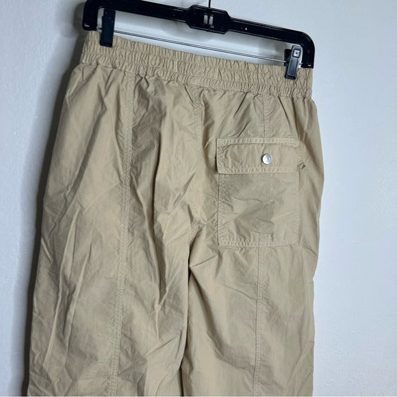 AMO 100% Cotton Tan High Waisted Straight Leg Lightweight Pull on Pant