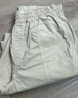 AMO 100% Cotton Tan High Waisted Straight Leg Lightweight Pull on Pant