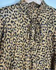 India Collection Emerson Fry 100% Organic Cotton Leopard Blouse