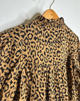 India Collection Emerson Fry 100% Organic Cotton Leopard Blouse