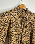 India Collection Emerson Fry 100% Organic Cotton Leopard Blouse