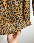 India Collection Emerson Fry 100% Organic Cotton Leopard Blouse