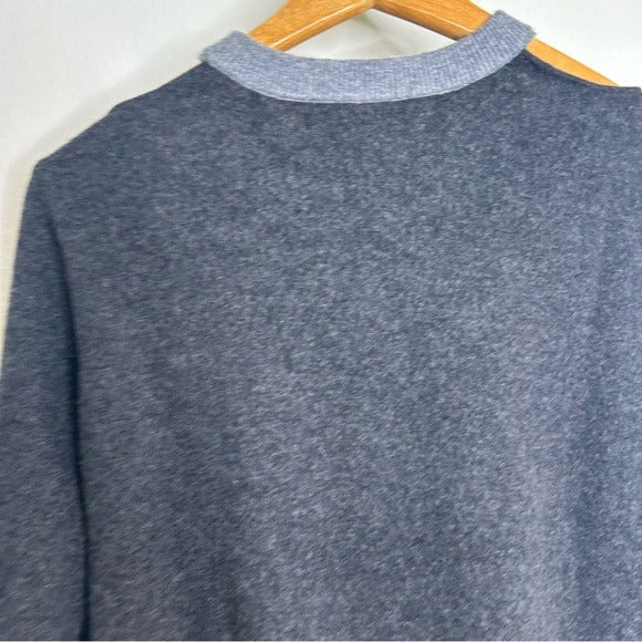One Grey Day 100% Cashmere Grey Cutout Two Tone Sweater