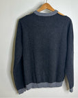 One Grey Day 100% Cashmere Grey Cutout Two Tone Sweater