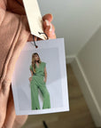 Nation LA 100% Pima Cotton Peach Lincoln Flare Split Hem Wide Leg Pant