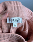 Nation LA 100% Pima Cotton Peach Lincoln Flare Split Hem Wide Leg Pant