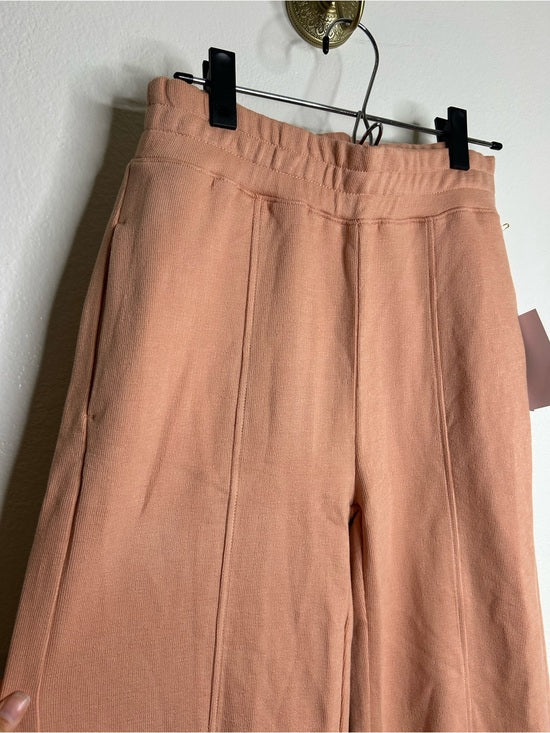 Nation LA 100% Pima Cotton Peach Lincoln Flare Split Hem Wide Leg Pant