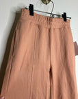 Nation LA 100% Pima Cotton Peach Lincoln Flare Split Hem Wide Leg Pant