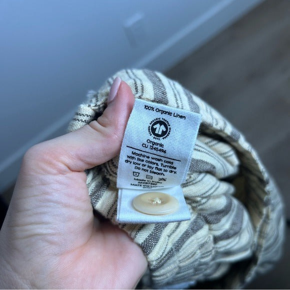 MATE The Label 100% Organic Linen Tailored Striped Pant