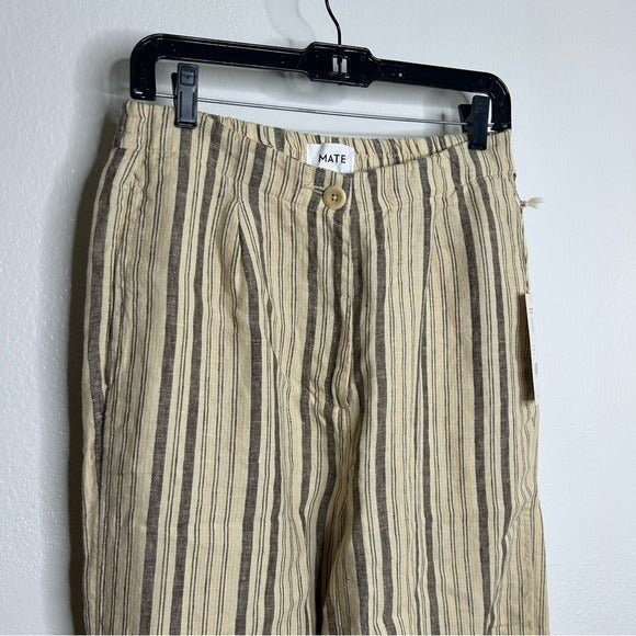 MATE the Label MATE The Label 100% Organic Linen Tailored Striped Pant