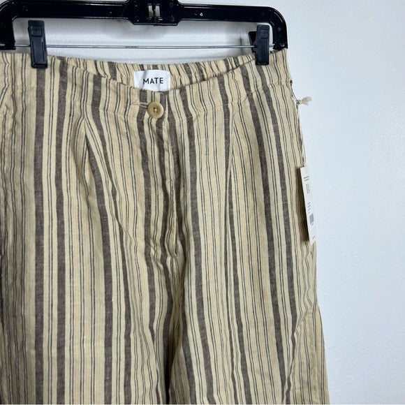MATE The Label 100% Organic Linen Tailored Striped Pant