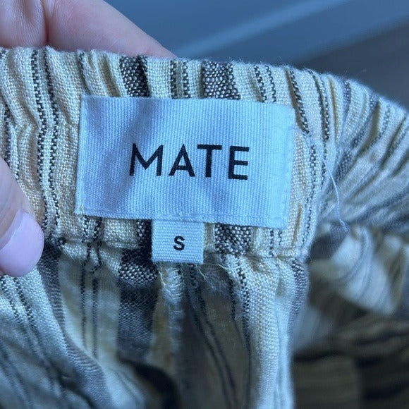 MATE The Label 100% Organic Linen Tailored Striped Pant