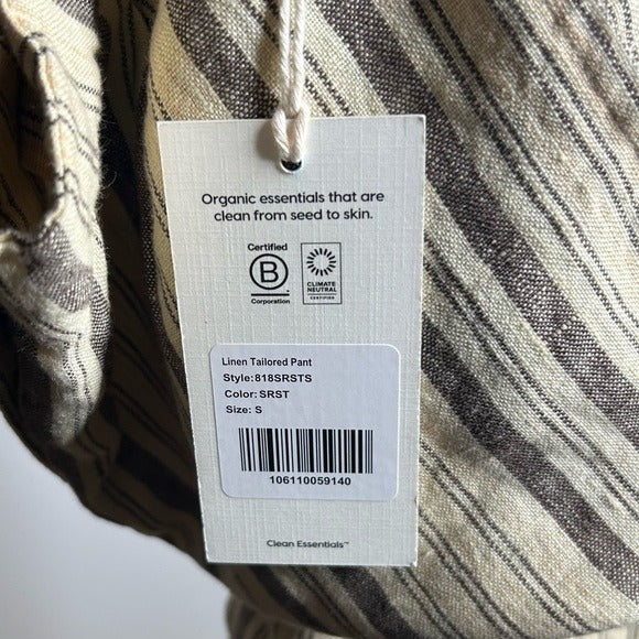 MATE The Label 100% Organic Linen Tailored Striped Pant