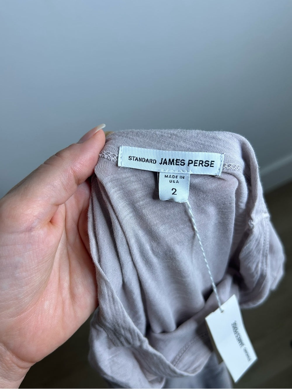 James Perse 100% Cotton Light Purple Short Sleeve T - Shirt