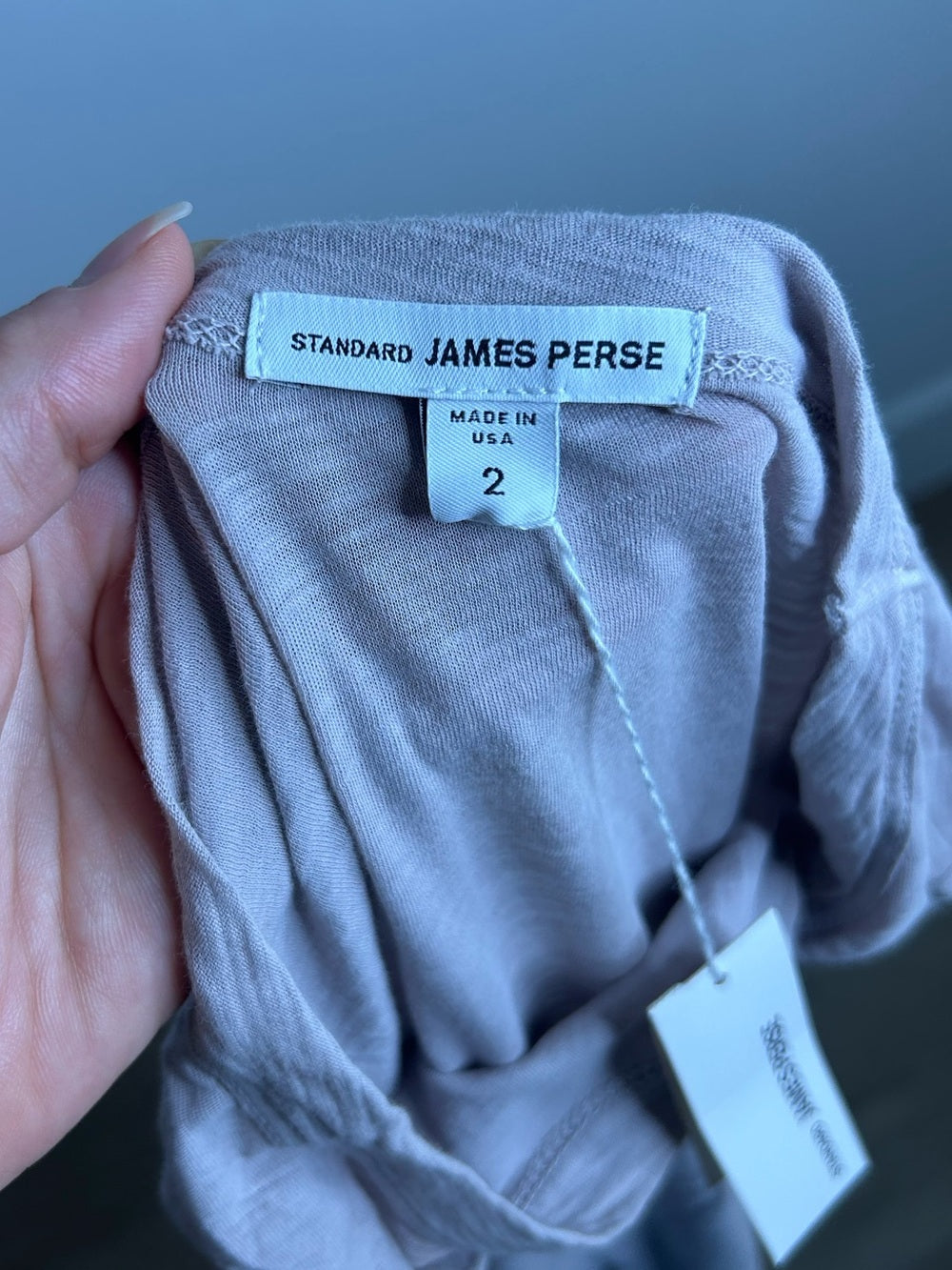 James Perse 100% Cotton Light Purple Short Sleeve T - Shirt