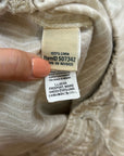 L.L. Bean 100% Linen Neutral Striped Pull on Straight Leg Drawstring Pant