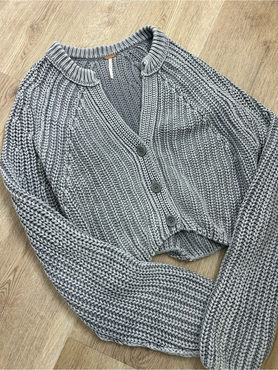 Free People Free People 100% Cotton Chunky Knit Slouchy Sweet Nothing Cardi Sweater - Cotton