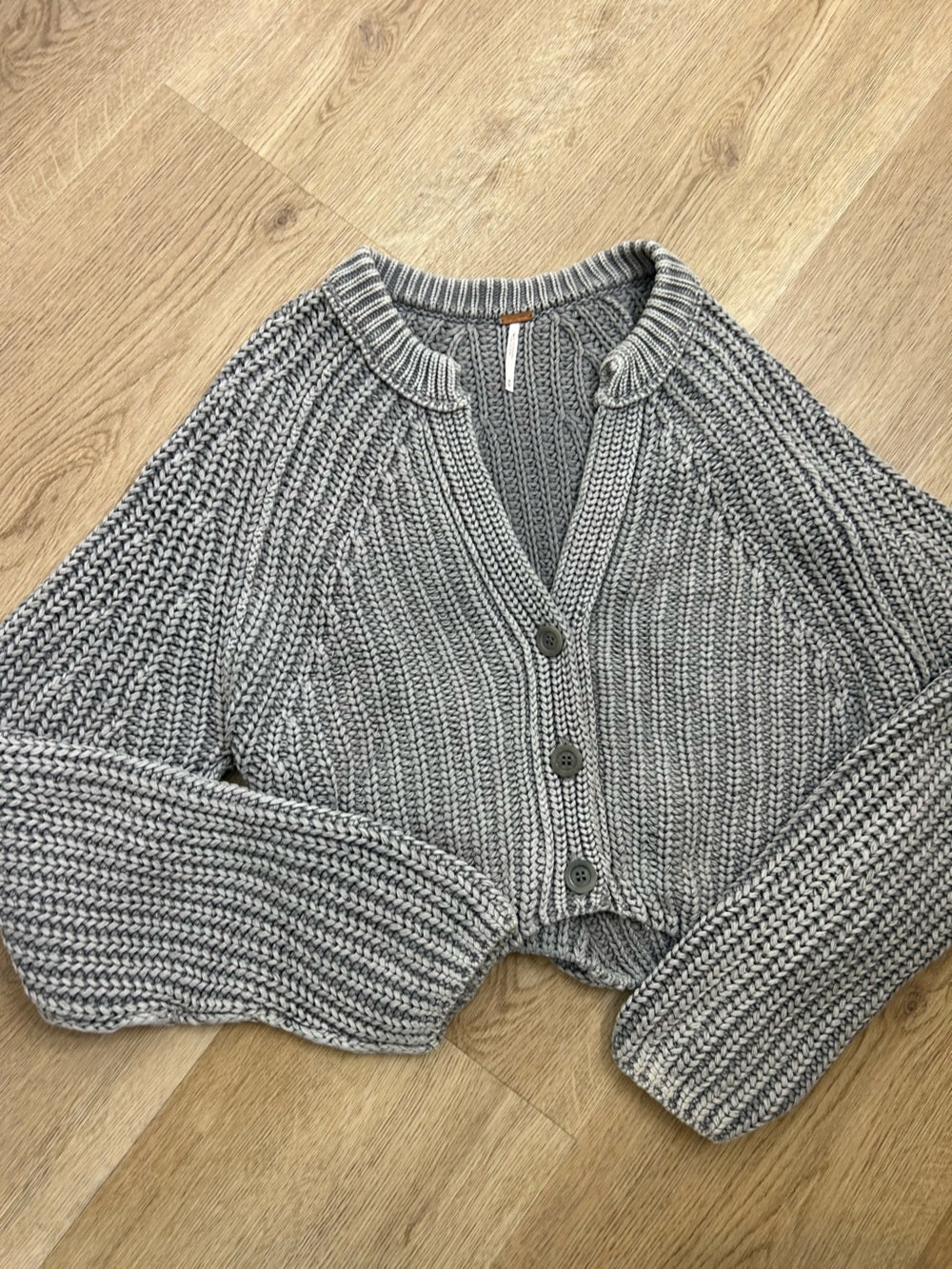 Free People Free People 100% Cotton Chunky Knit Slouchy Sweet Nothing Cardi Sweater - Cotton