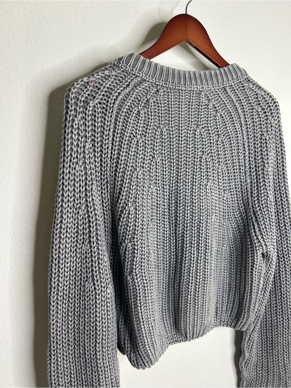 Free People 100% Cotton Chunky Knit Slouchy Sweet Nothing Cardi Sweater