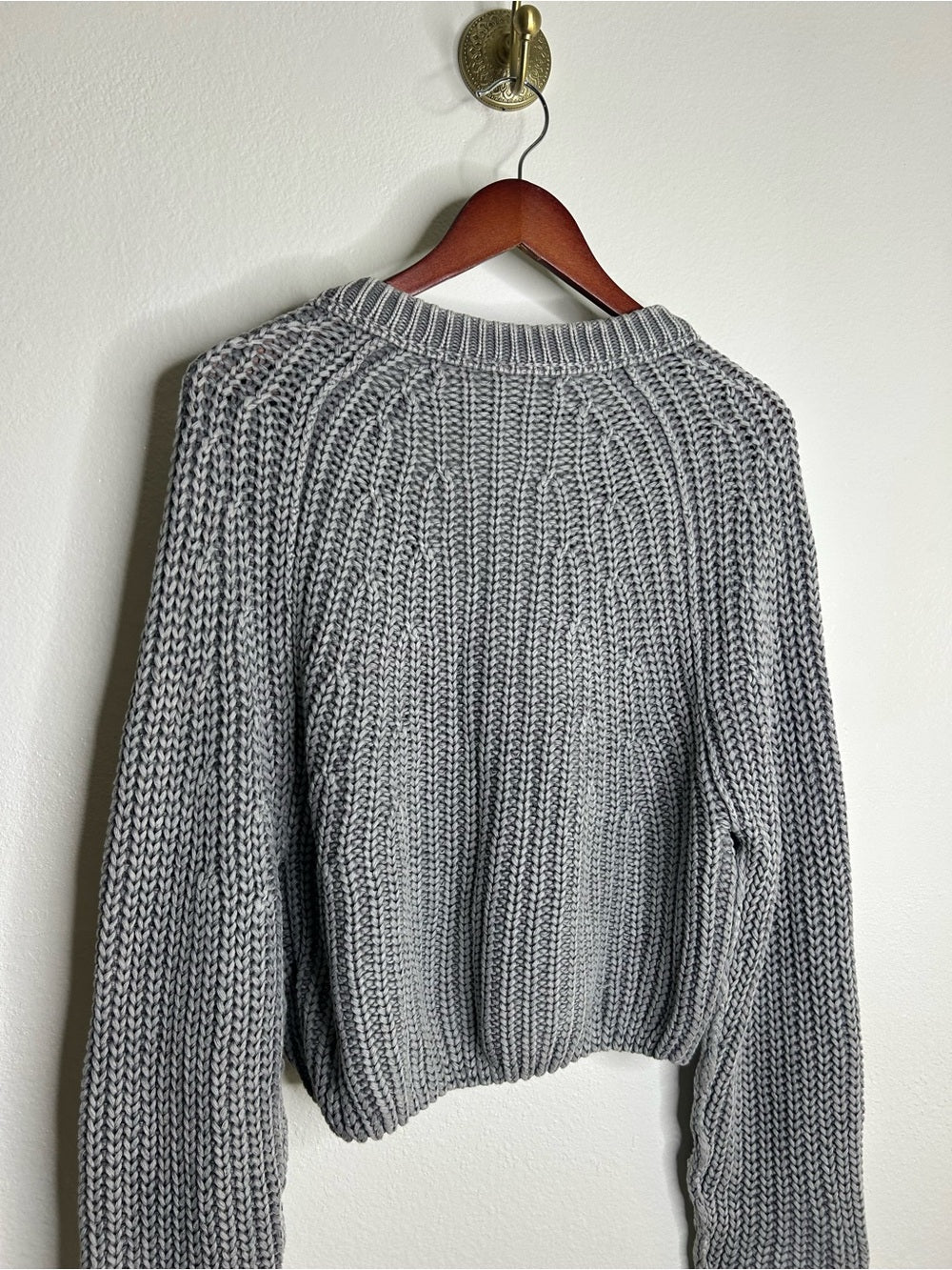 Free People 100% Cotton Chunky Knit Slouchy Sweet Nothing Cardi Sweater