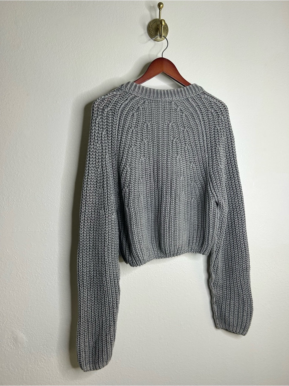 Free People 100% Cotton Chunky Knit Slouchy Sweet Nothing Cardi Sweater