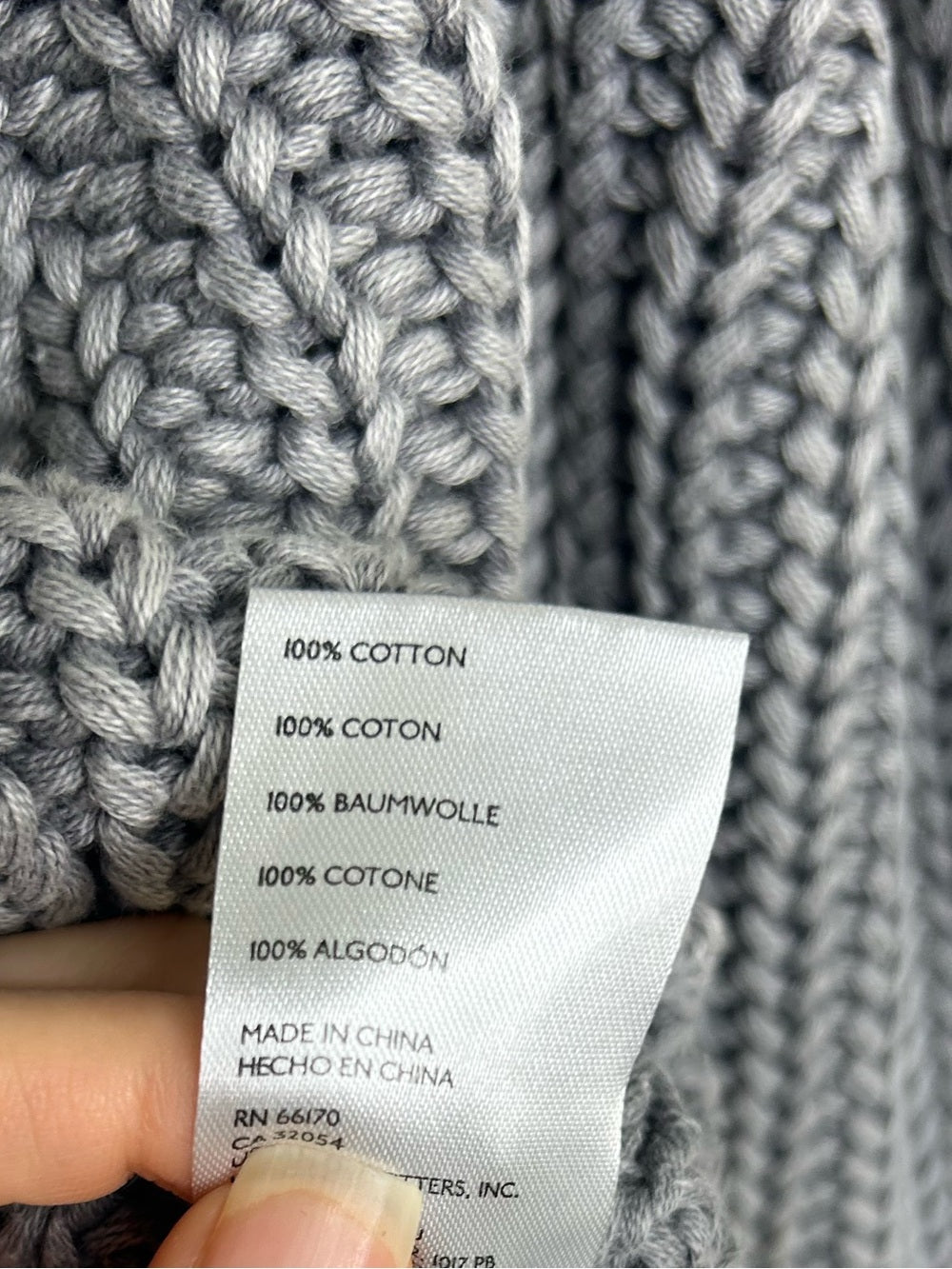 Free People 100% Cotton Chunky Knit Slouchy Sweet Nothing Cardi Sweater