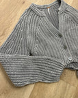 Free People 100% Cotton Chunky Knit Slouchy Sweet Nothing Cardi Sweater