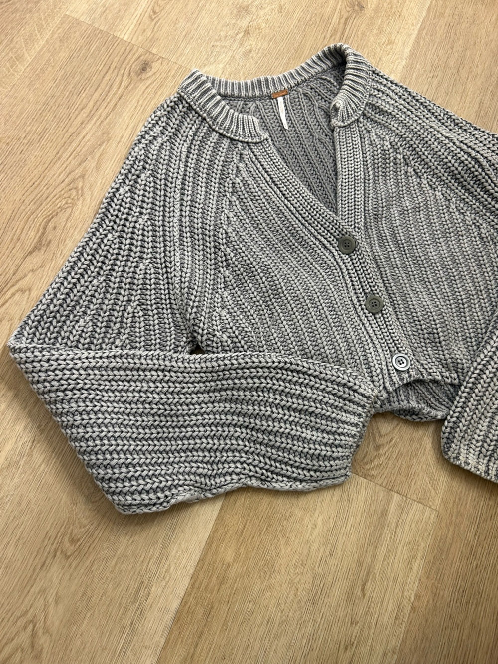 Free People Free People 100% Cotton Chunky Knit Slouchy Sweet Nothing Cardi Sweater - Cotton