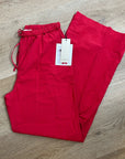 Nation LA 100% Pima Cotton Poplin Lucia Drawstring Pant in Heartbeat Red