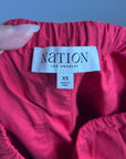 Nation LA 100% Pima Cotton Poplin Lucia Drawstring Pant in Heartbeat Red