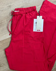 Nation LA 100% Pima Cotton Poplin Lucia Drawstring Pant in Heartbeat Red